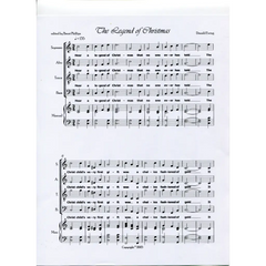 awaysheetmusic digital Acapella Christmas songs: choir with organ: The Legend of Christmas
