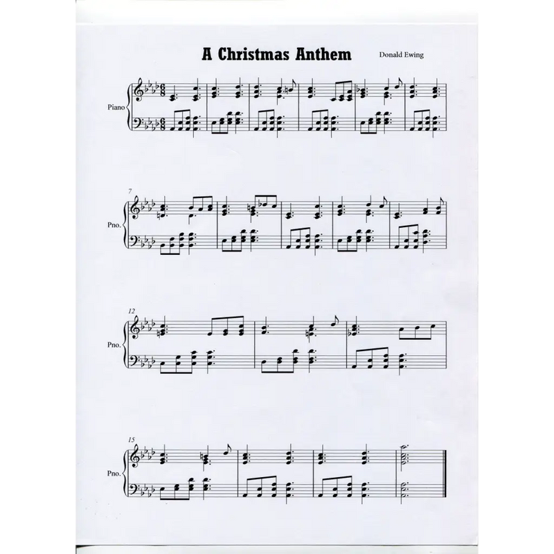 awaysheetmusic digital Christmas piano sheet music: A Christmas Anthem
