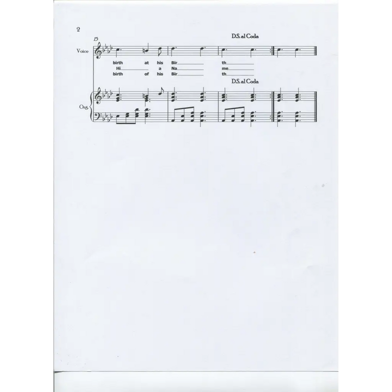 awaysheetmusic digital Christmas sheet music: solo voice with organ: A Christmas Anthem