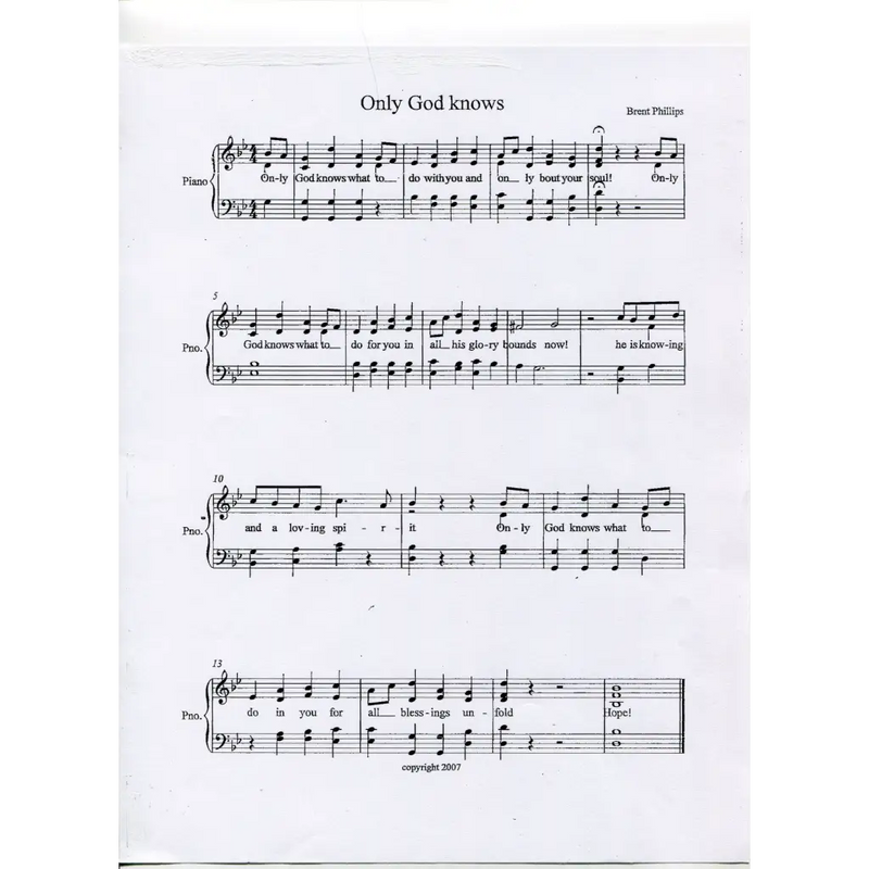 awaysheetmusic digital Easy piano hymns: Only God knows