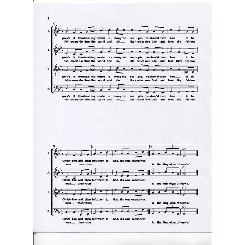 awaysheetmusic digital Christian sheet music: acapella choir: The Christ-man