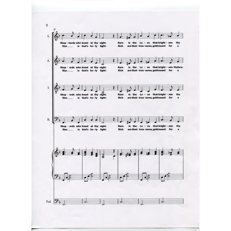 awaysheetmusic digital Christian sheet music: choir with organ: Bright is the Star