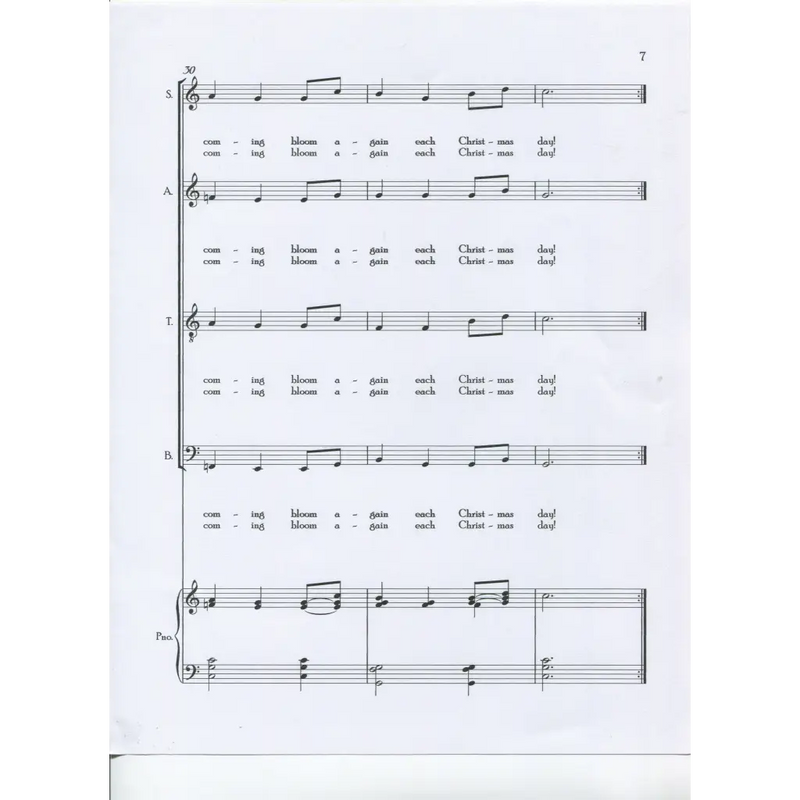 awaysheetmusic digital Christmas sheet music: choir with piano: Christmas Lily