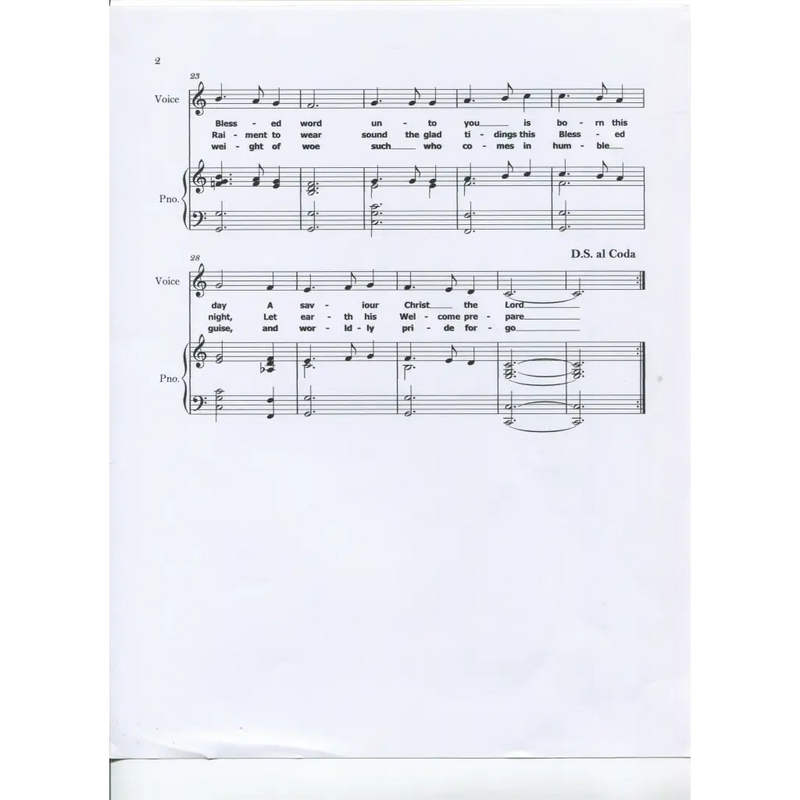 awaysheetmusic digital Christmas sheet music: solo voice with piano: Medieval Carol