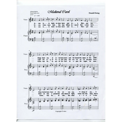 awaysheetmusic digital Christmas sheet music: solo voice with piano: Medieval Carol