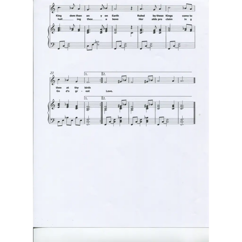 awaysheetmusic digital Christmas sheet music: solo voice with piano: version 2:  Bright is the Star