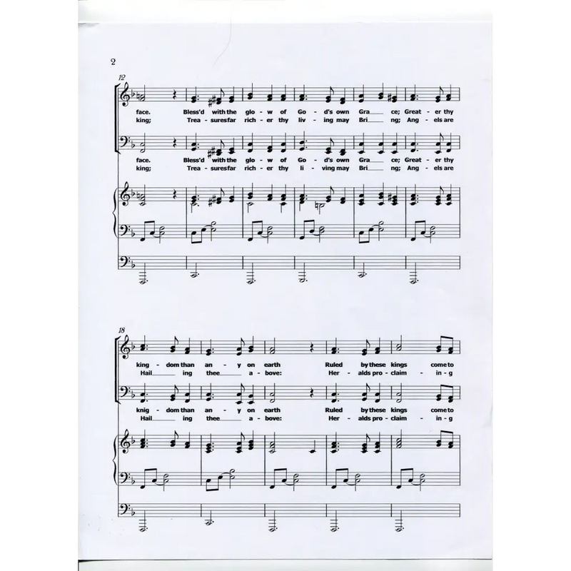 awaysheetmusic digital Christmas sheet music: two-voice choir with organ: Bright is the Star