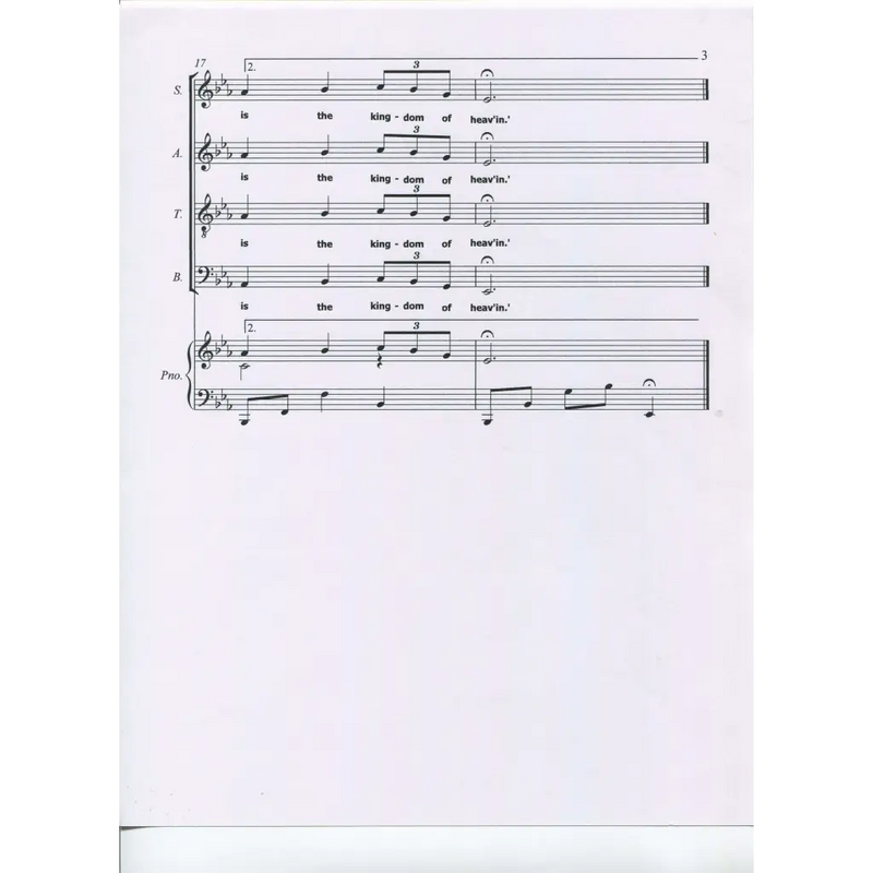 awaysheetmusic digital Hymnal sheet music: acapella choir with piano: The Christ-man