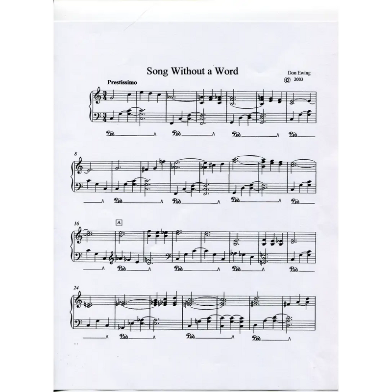 awaysheetmusic digital Piano Sheet Music: Song Without a Word