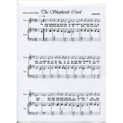 awaysheetmusic digital Religious sheet music:  voice with piano: Shepherds' Carol