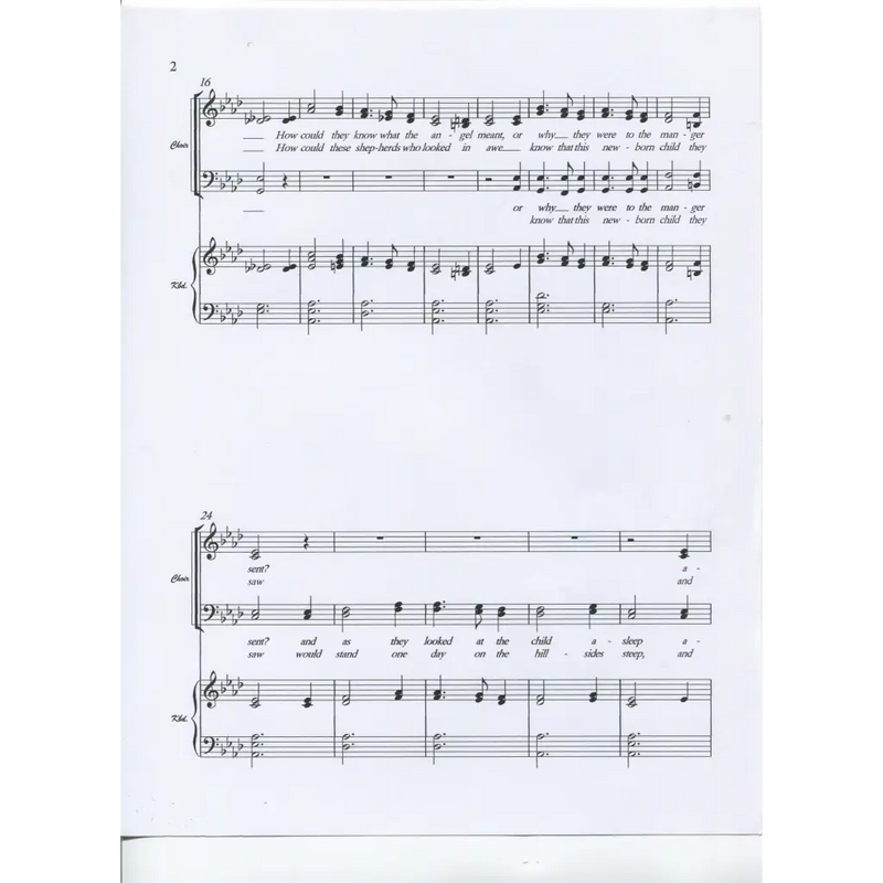 awaysheetmusic digital Sheet music: two-voice choir with piano: Shepherds' Carol